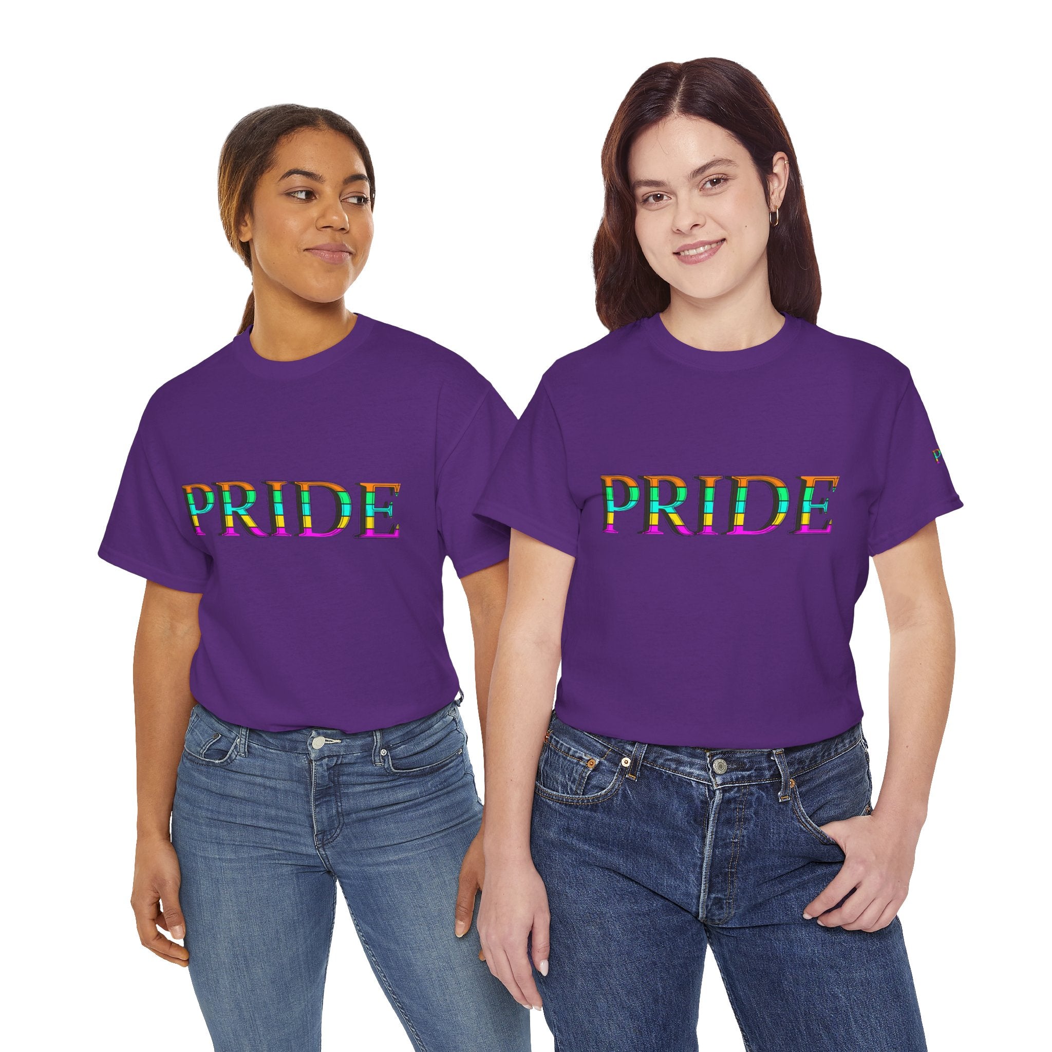Pride Rainbow Text Tee | LGBTQ+ Pride Shirt