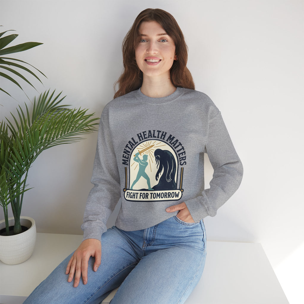 Mental Health Matters Crewneck Sweatshirt | wear green, awareness ribbon