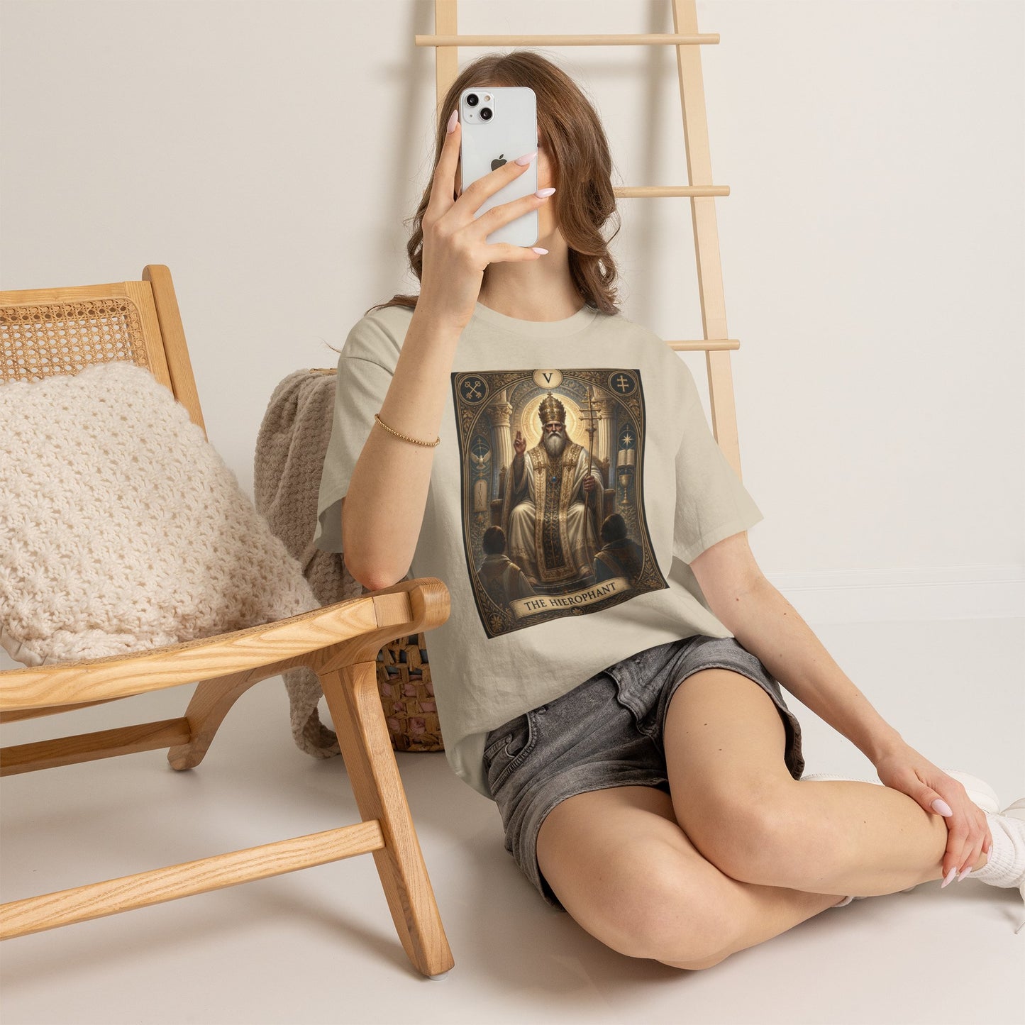 Tarot Hierophant T-Shirt — Spiritual Tarot Card Tee