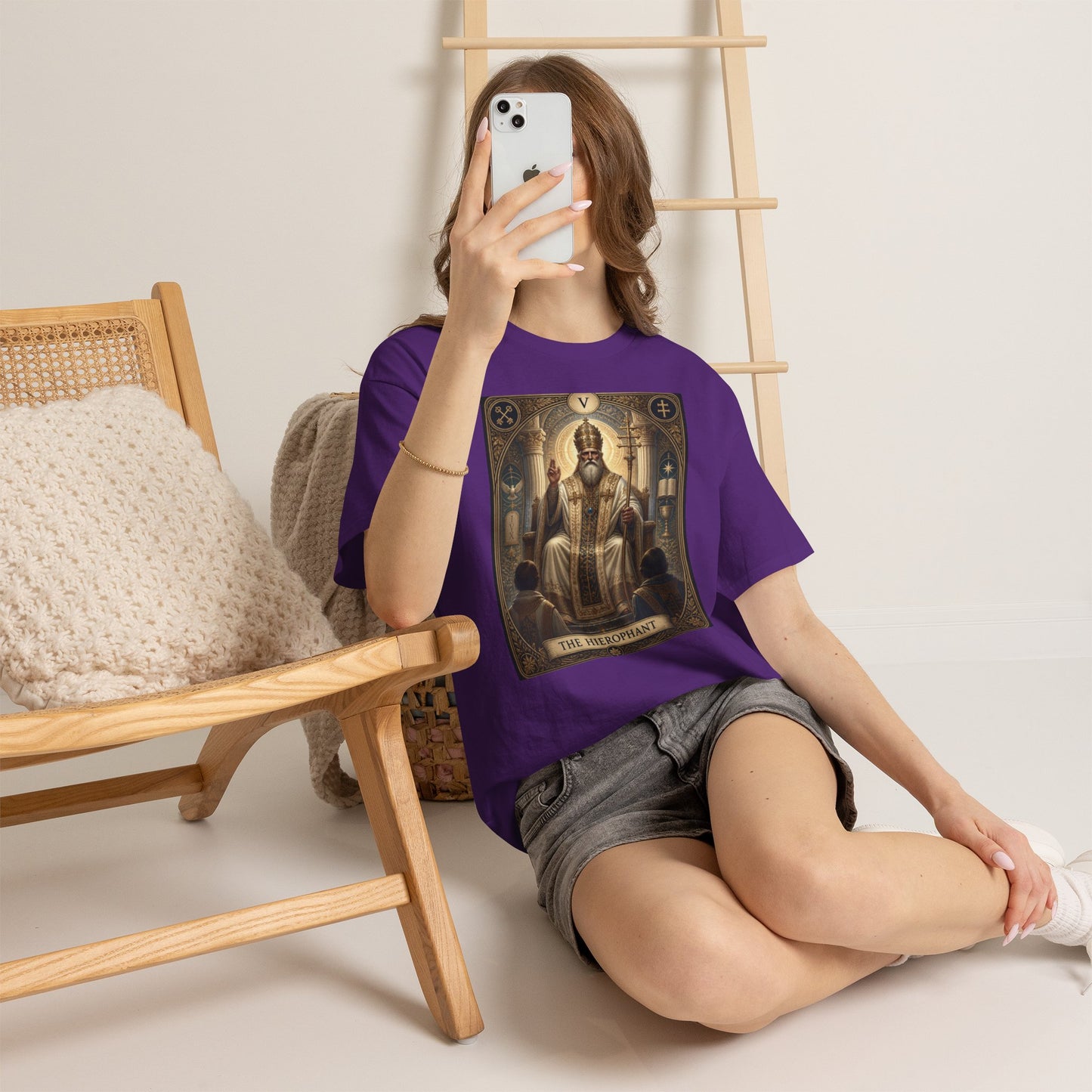 Tarot Hierophant T-Shirt — Spiritual Tarot Card Tee
