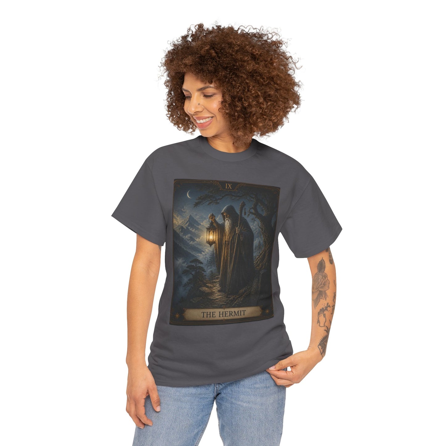 Tarot 'The Hermit' T-Shirt – Mystic Lantern Card Tee