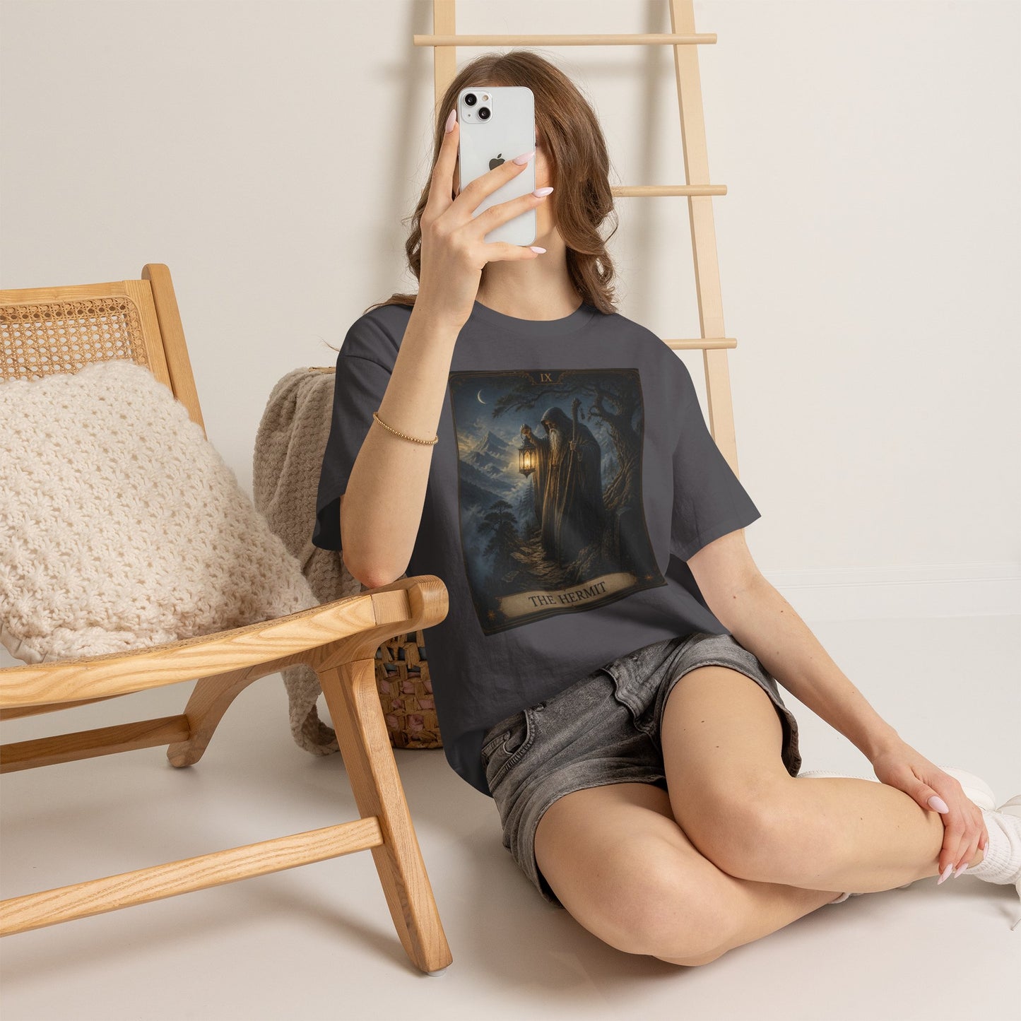 Tarot 'The Hermit' T-Shirt – Mystic Lantern Card Tee