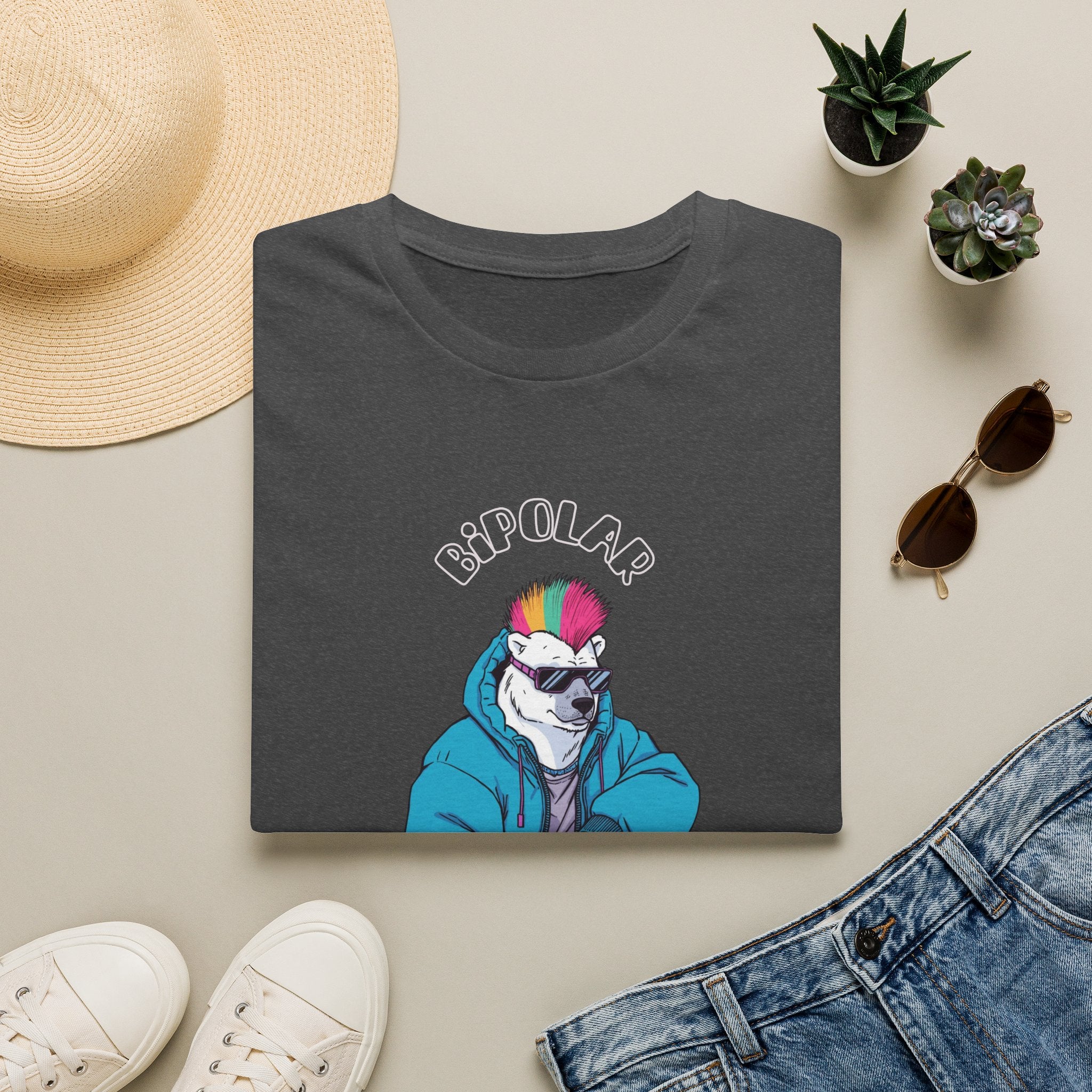 Bipolar Bear T Shirt | Retro Neon Streetwear