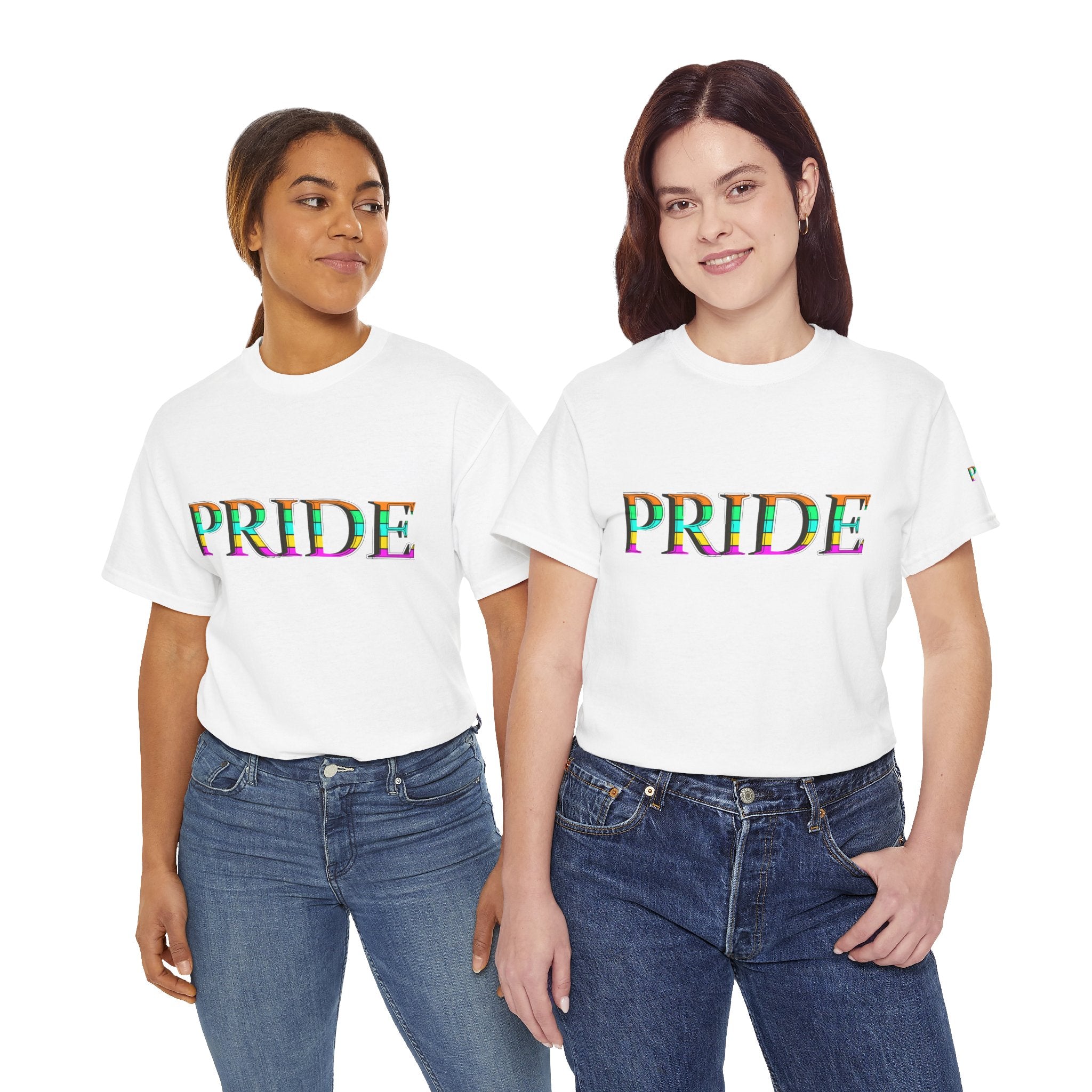 Pride Rainbow Text Tee | LGBTQ+ Pride Shirt