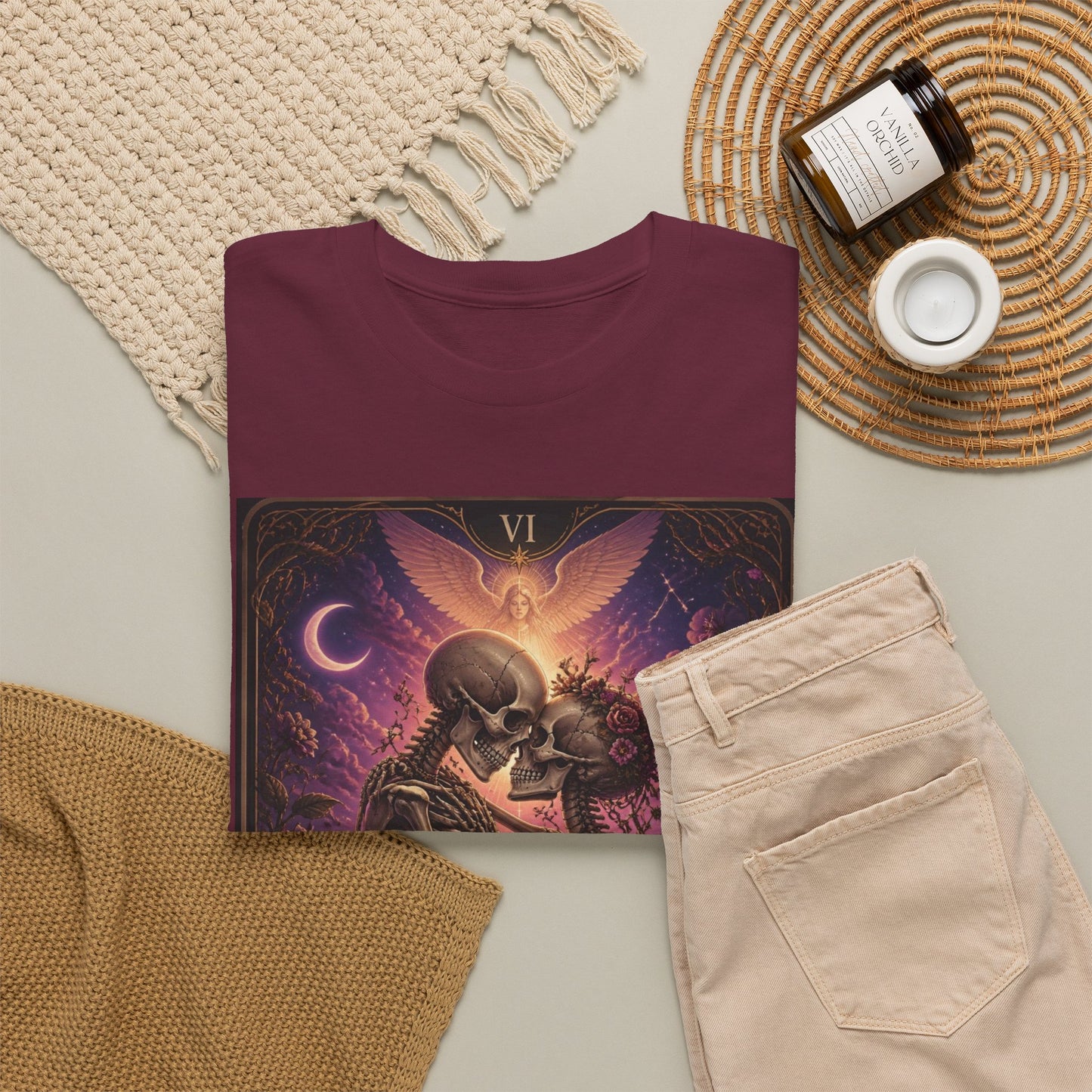 Tarot 'The Lovers' Skeleton Kiss Tee