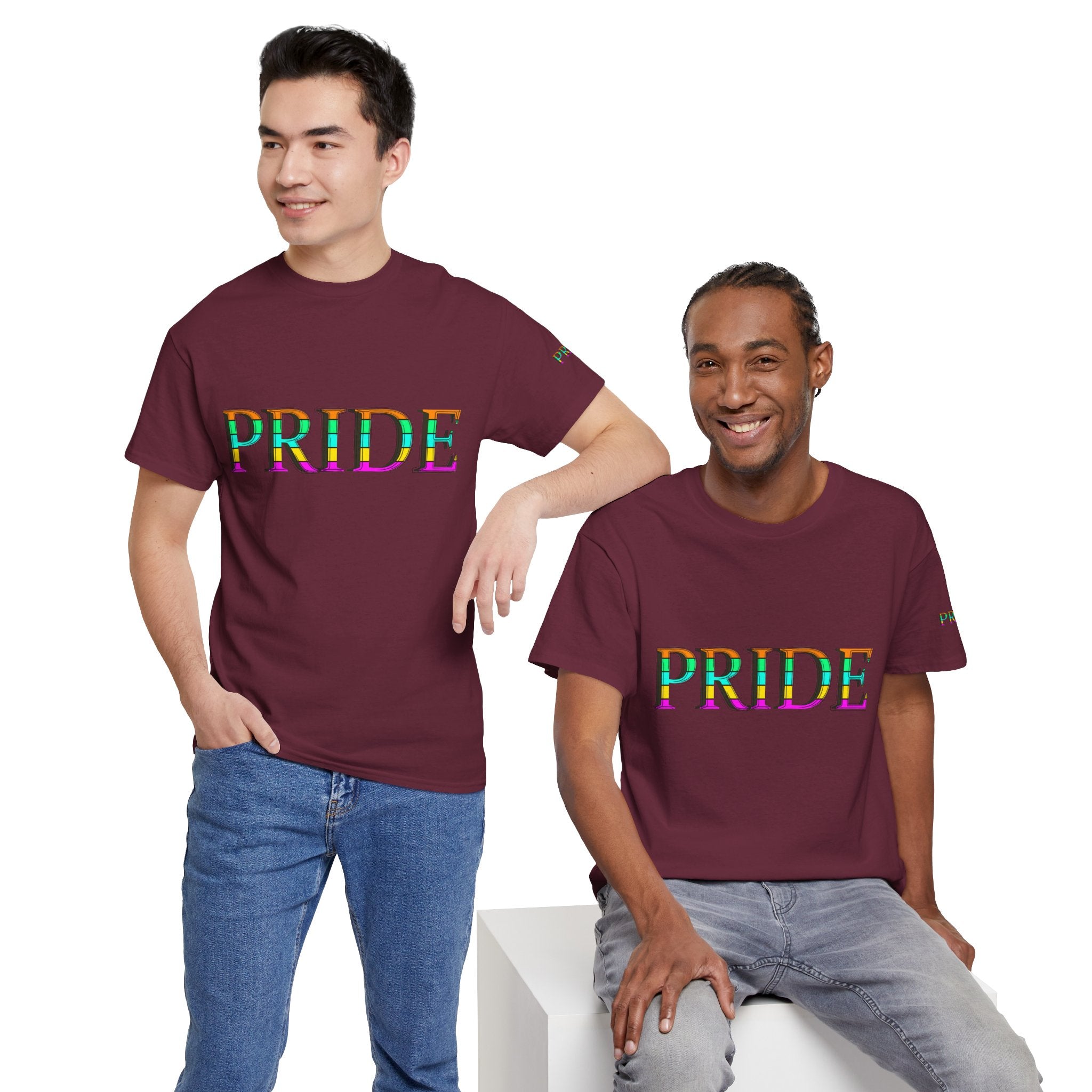 Pride Rainbow Text Tee | LGBTQ+ Pride Shirt