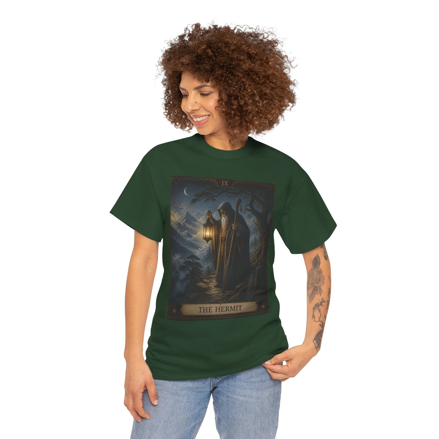 Tarot 'The Hermit' T-Shirt – Mystic Lantern Card Tee