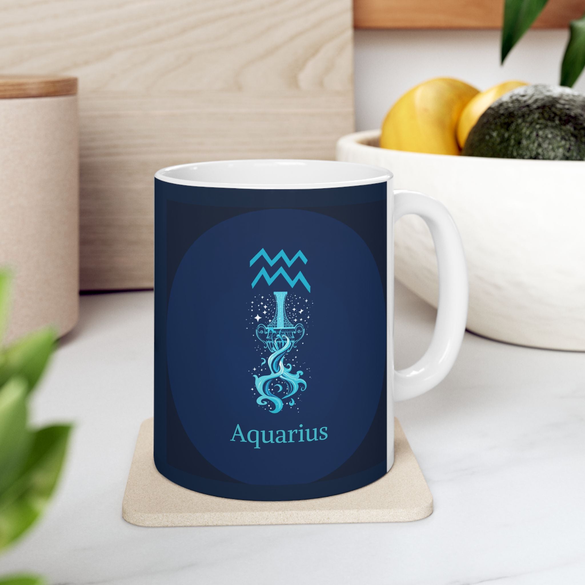 Aquarius Zodiac Ceramic Mug – Zodiac Coffee Cup