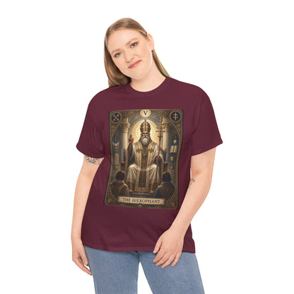 Tarot Hierophant T-Shirt — Spiritual Tarot Card Tee