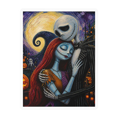 Kiss-Cut Vinyl Decal — Gothic Romantic Jack & Sally Nightmare Design