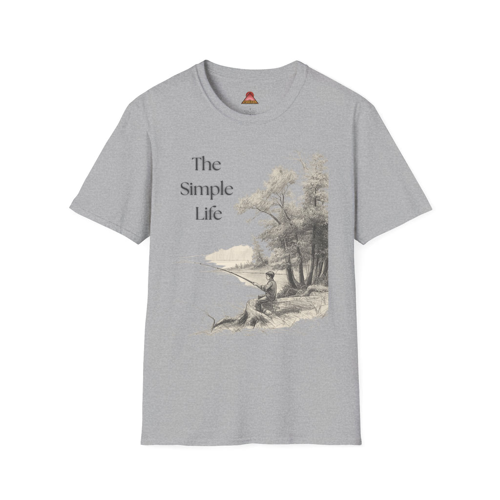 The Simple Life T-Shirt | Rustic Lakeside Landscape, Calm Nature Design