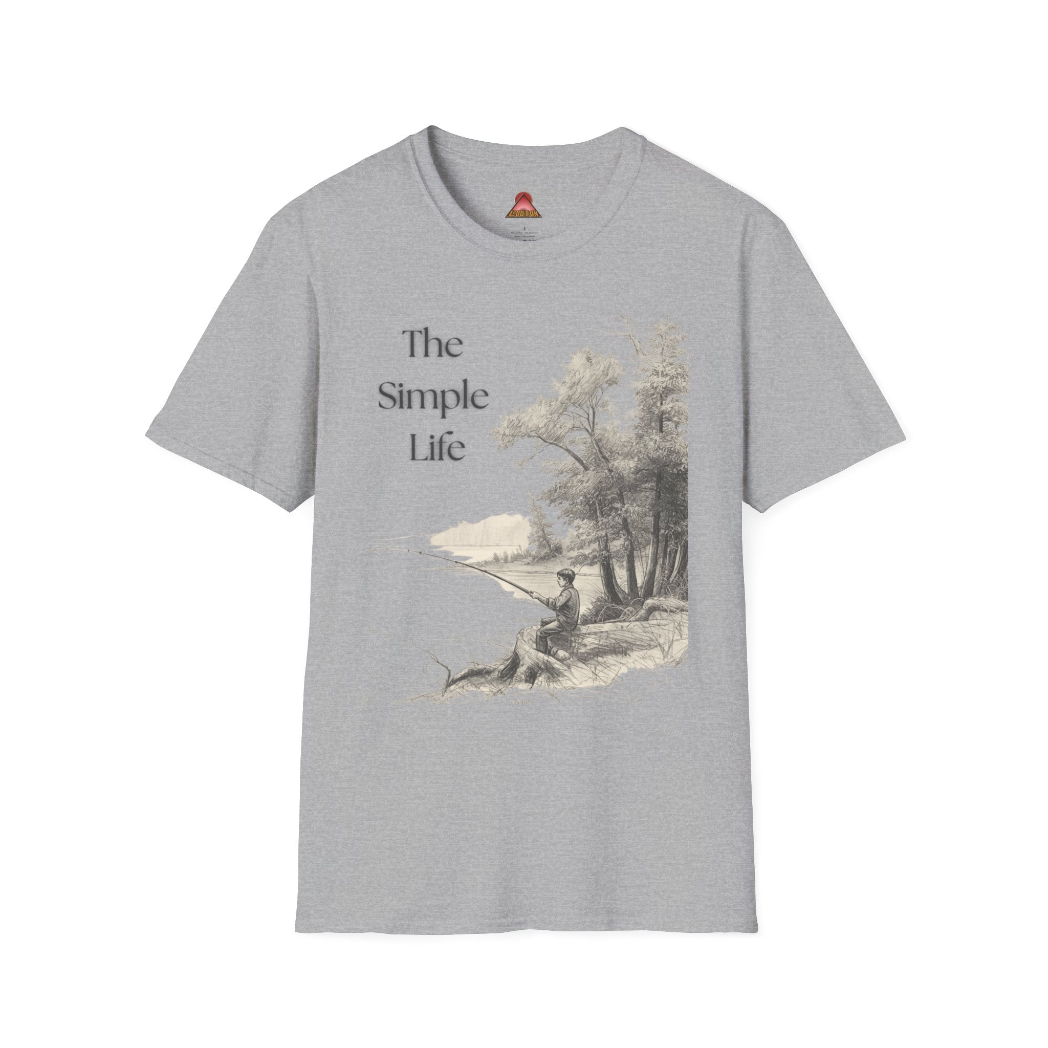 The Simple Life T-Shirt | Rustic Lakeside Landscape, Calm Nature Design