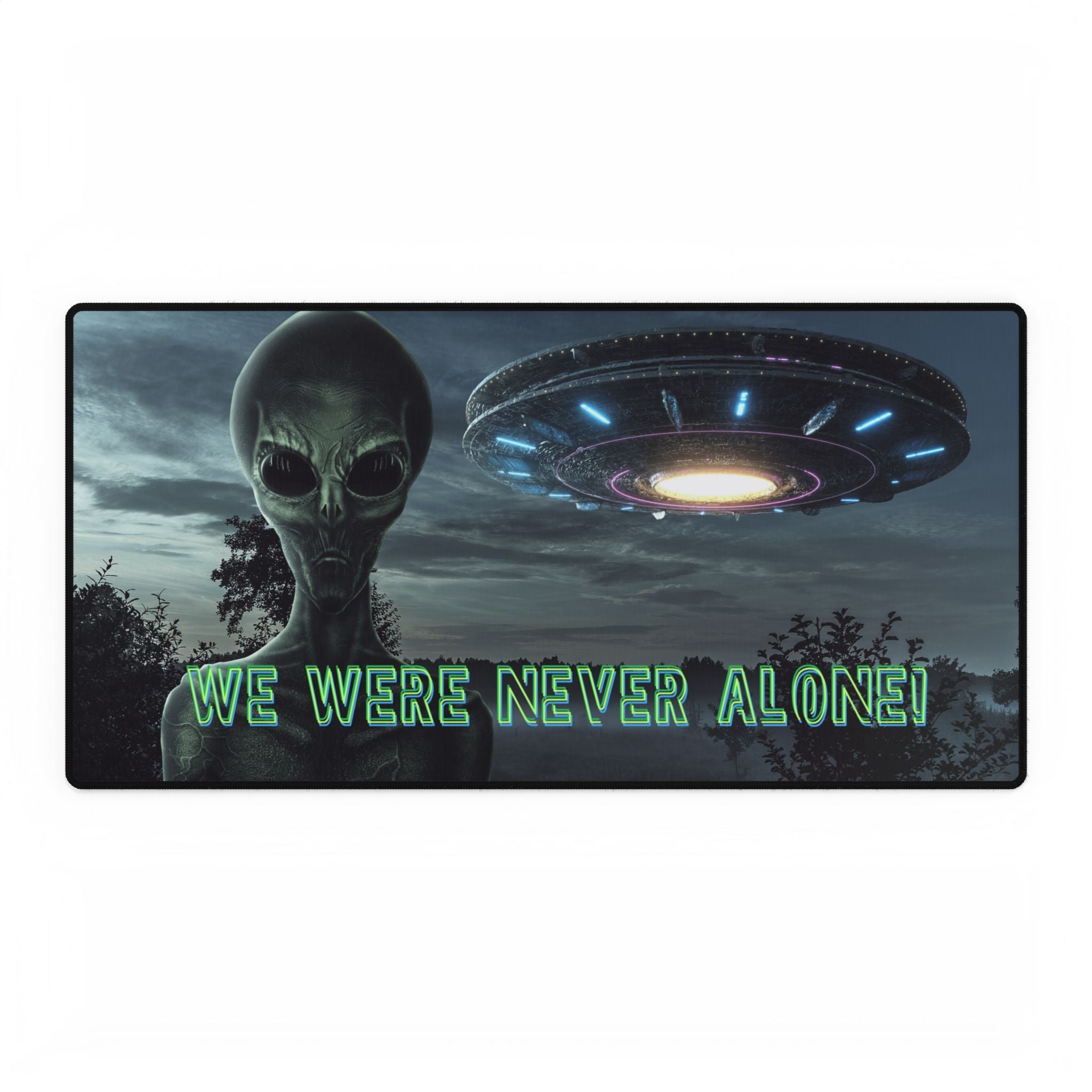 Alien UFO Desk Mat — Gaming/Office Mousepad - Erudition Designs