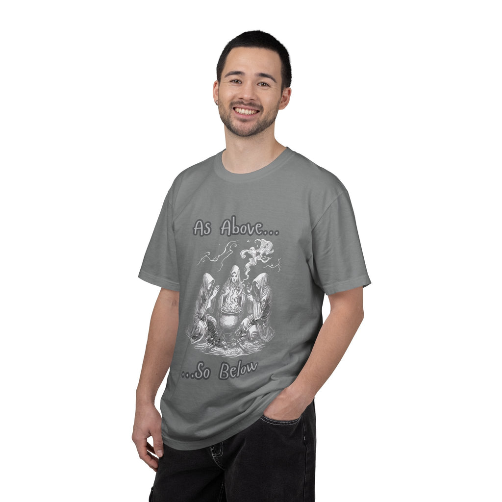 As Above So Below Ritual Scene T-Shirt | Occult Witchcraft Illustration - Erudition Designs