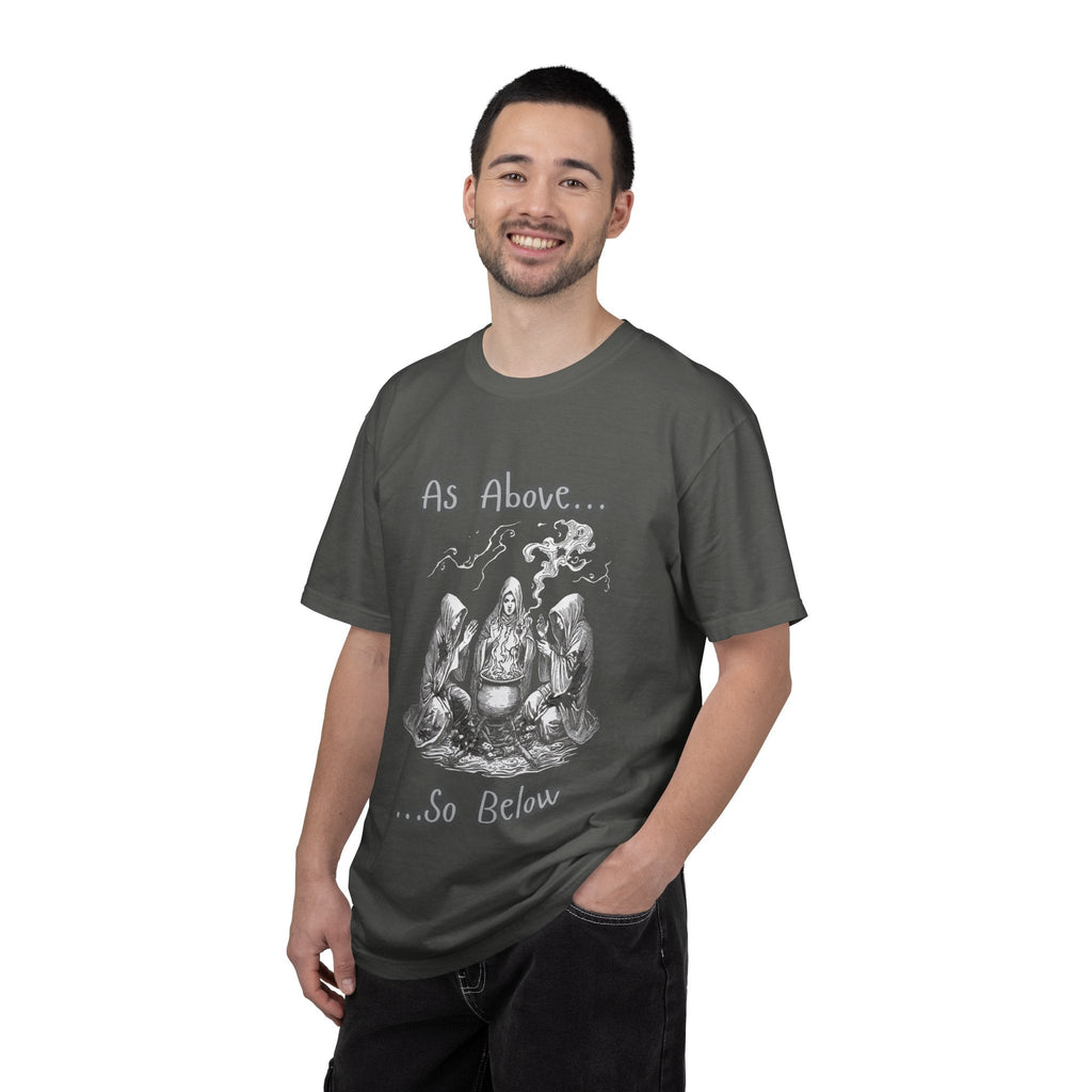 As Above So Below Ritual Scene T-Shirt | Occult Witchcraft Illustration - Erudition Designs