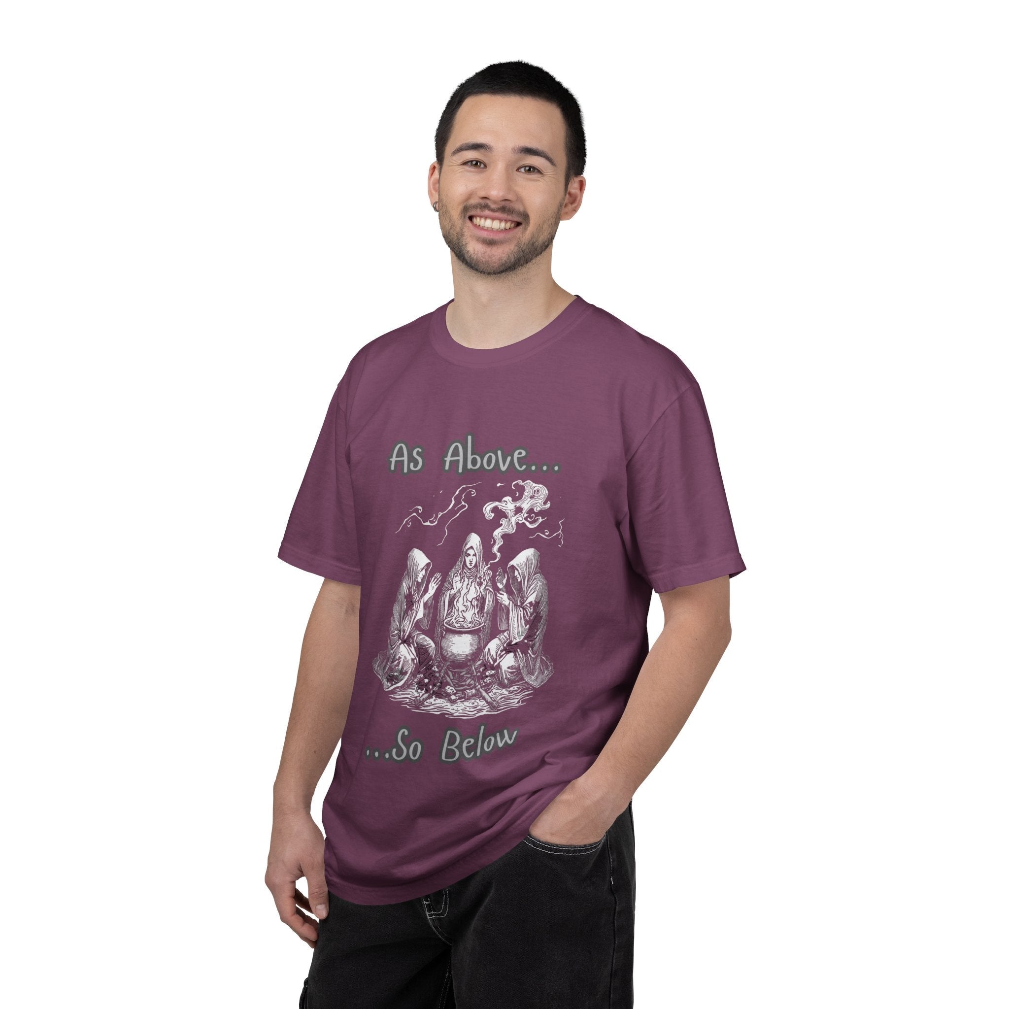 As Above So Below Ritual Scene T-Shirt | Occult Witchcraft Illustration - Erudition Designs