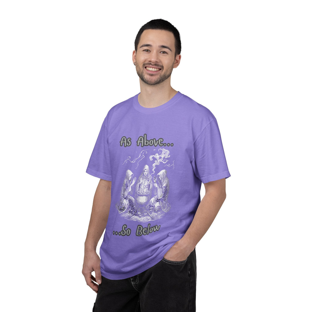 As Above So Below Ritual Scene T-Shirt | Occult Witchcraft Illustration - Erudition Designs