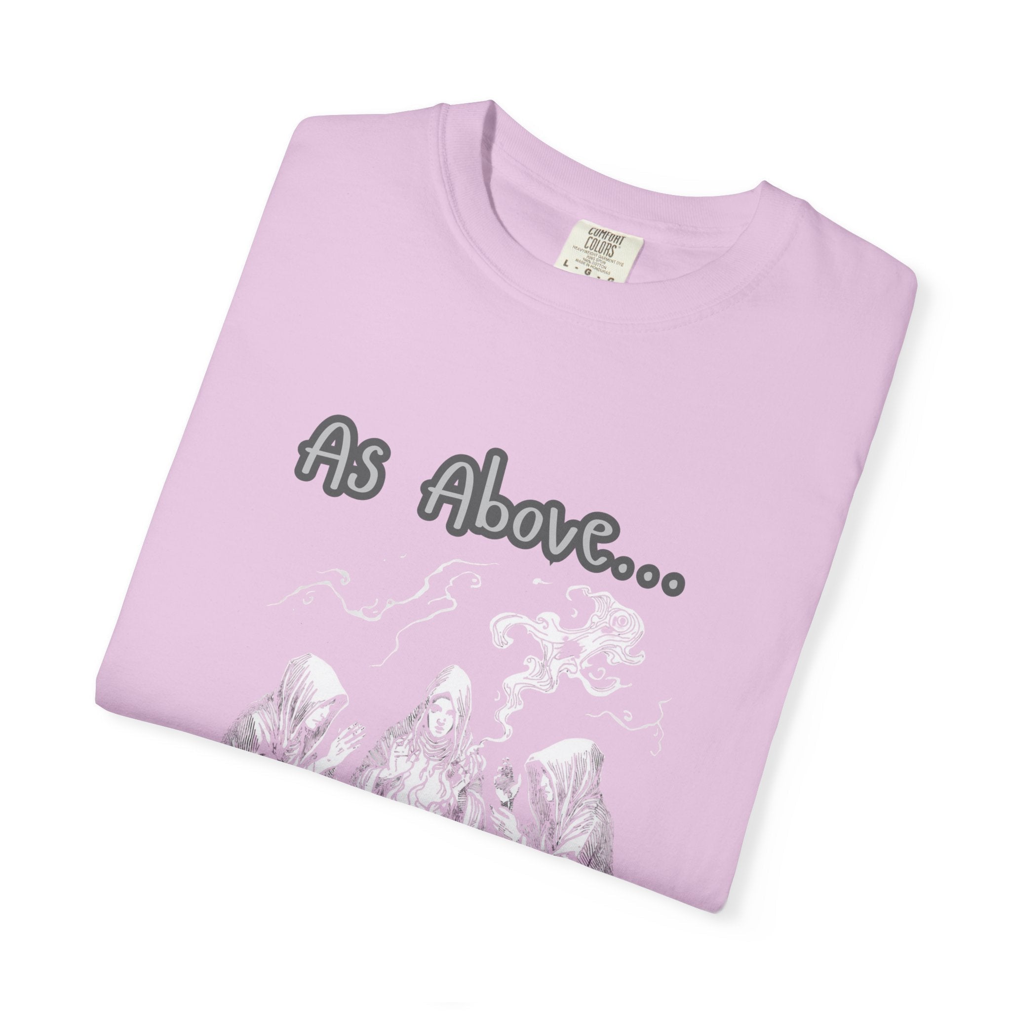 As Above So Below Ritual Scene T-Shirt | Occult Witchcraft Illustration - Erudition Designs