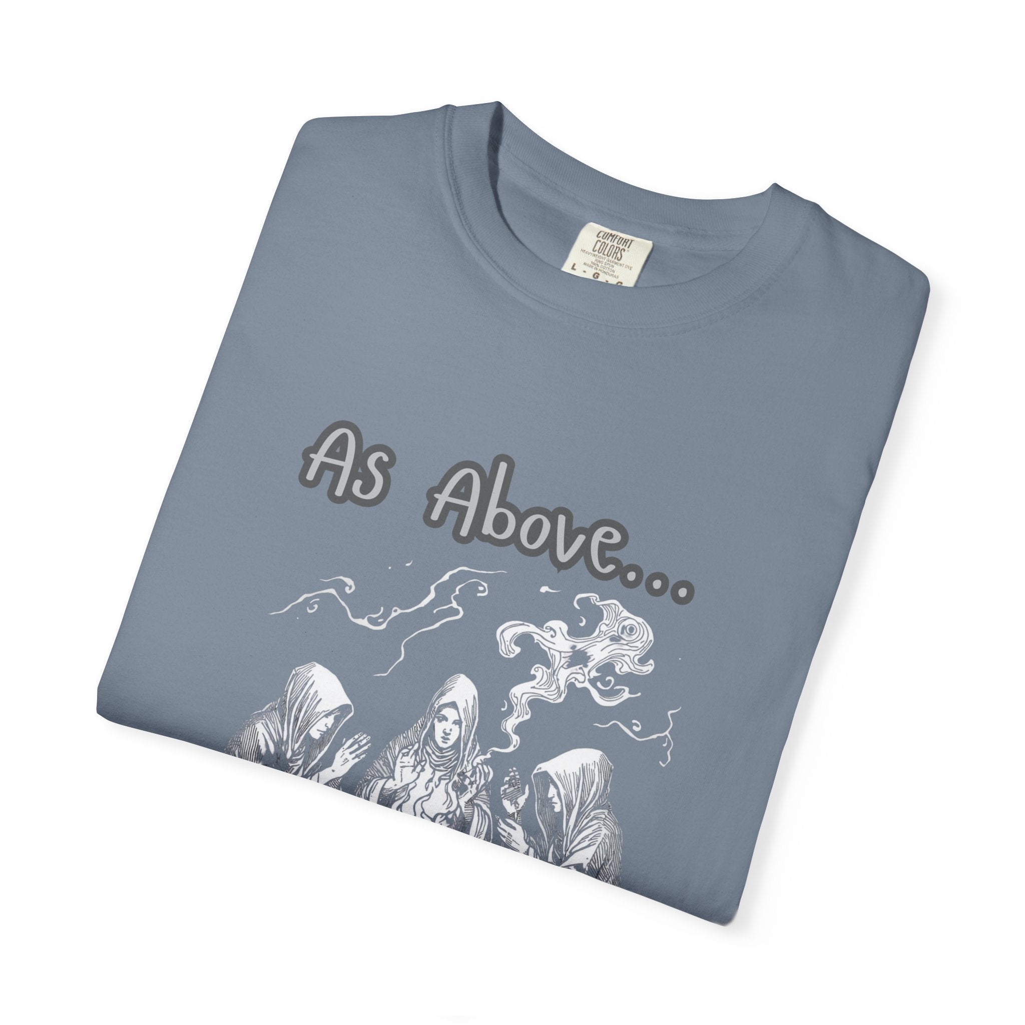 As Above So Below Ritual Scene T-Shirt | Occult Witchcraft Illustration - Erudition Designs