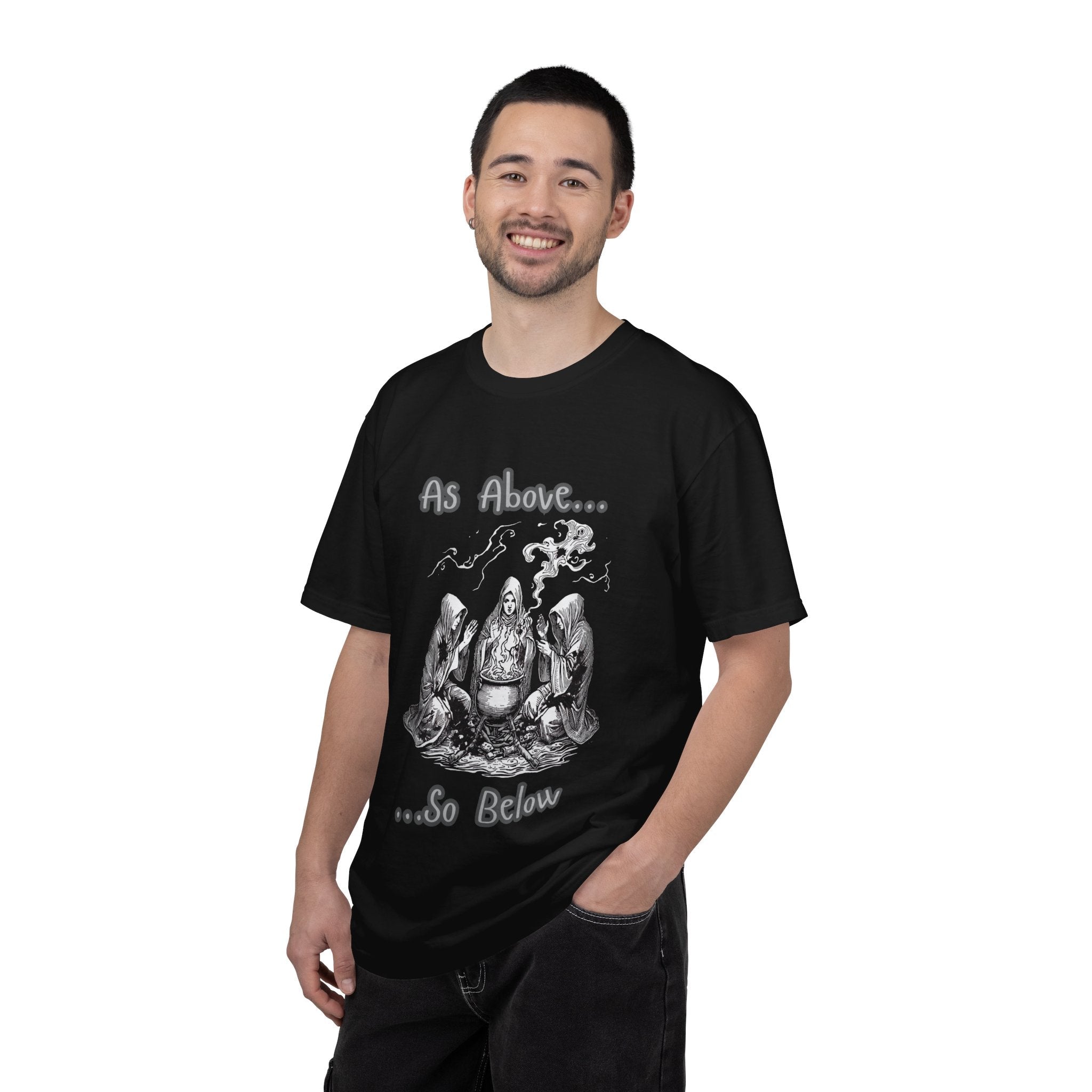 As Above So Below Ritual Scene T-Shirt | Occult Witchcraft Illustration - Erudition Designs