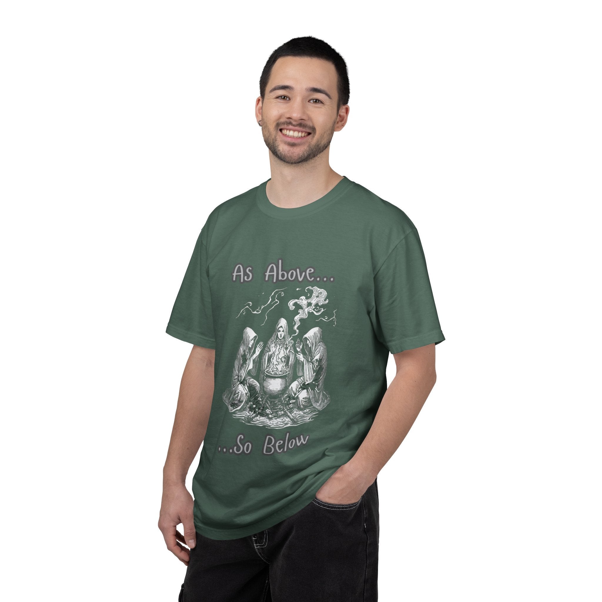 As Above So Below Ritual Scene T-Shirt | Occult Witchcraft Illustration - Erudition Designs