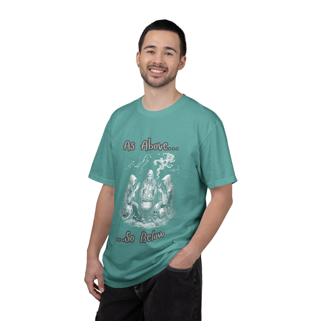 As Above So Below Ritual Scene T-Shirt | Occult Witchcraft Illustration - Erudition Designs