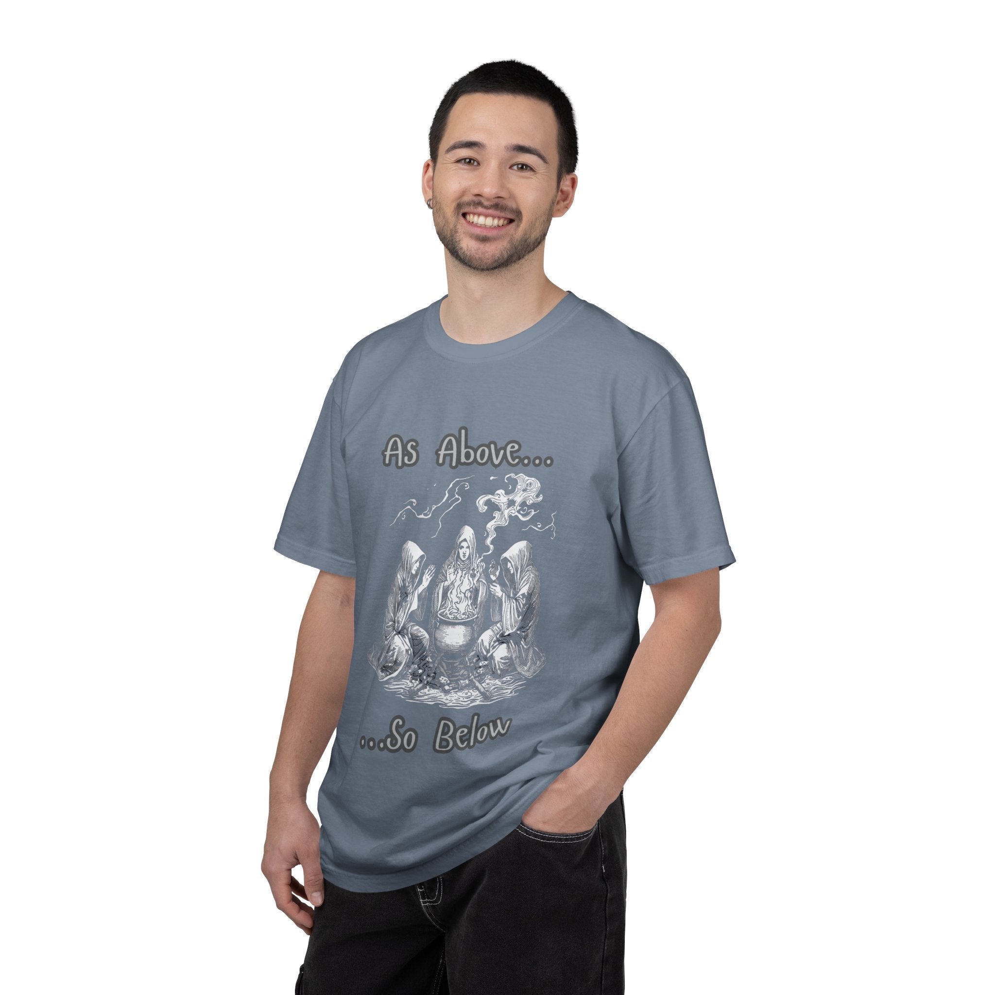 As Above So Below Ritual Scene T-Shirt | Occult Witchcraft Illustration - Erudition Designs