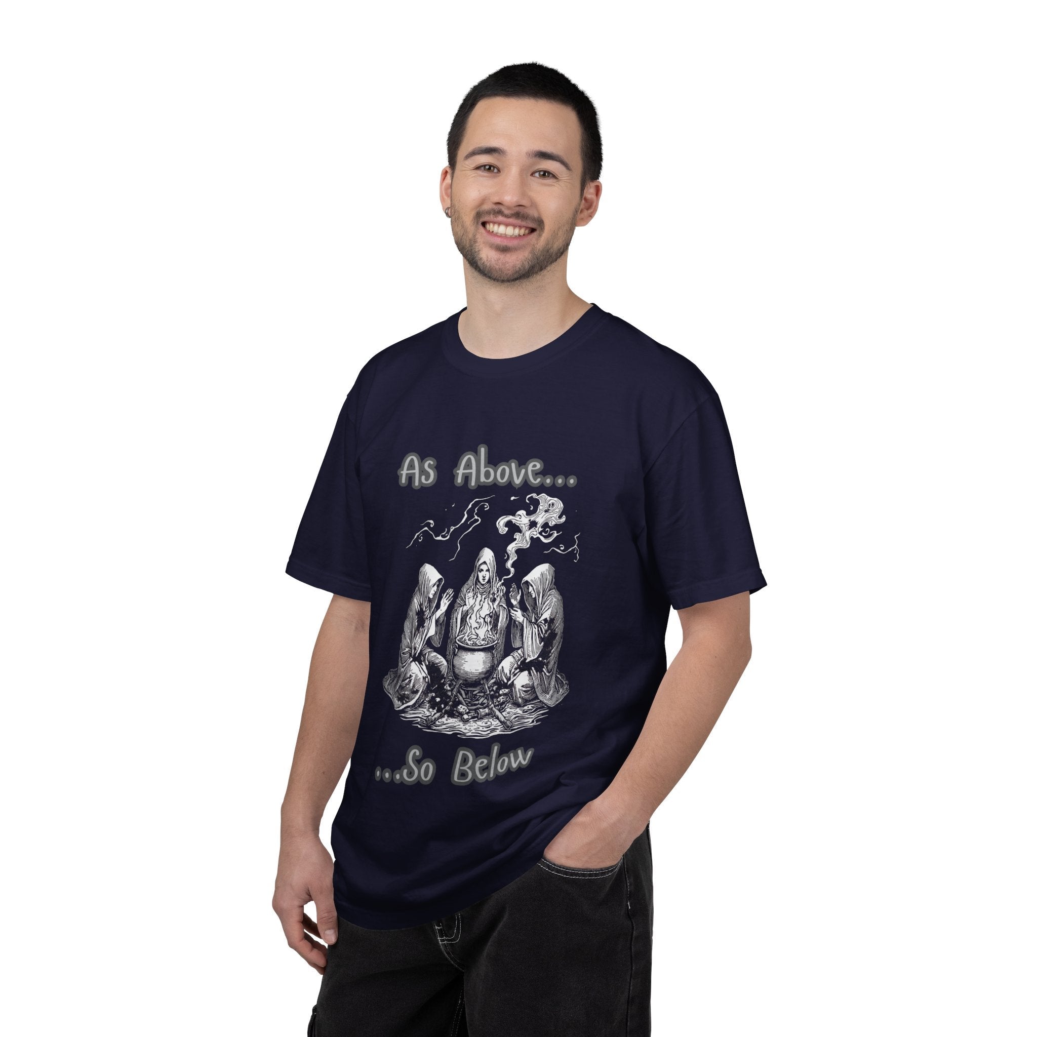 As Above So Below Ritual Scene T-Shirt | Occult Witchcraft Illustration - Erudition Designs