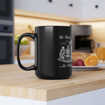 As Above So Below witch coven mug | Black Ceramic Mug - Erudition Designs