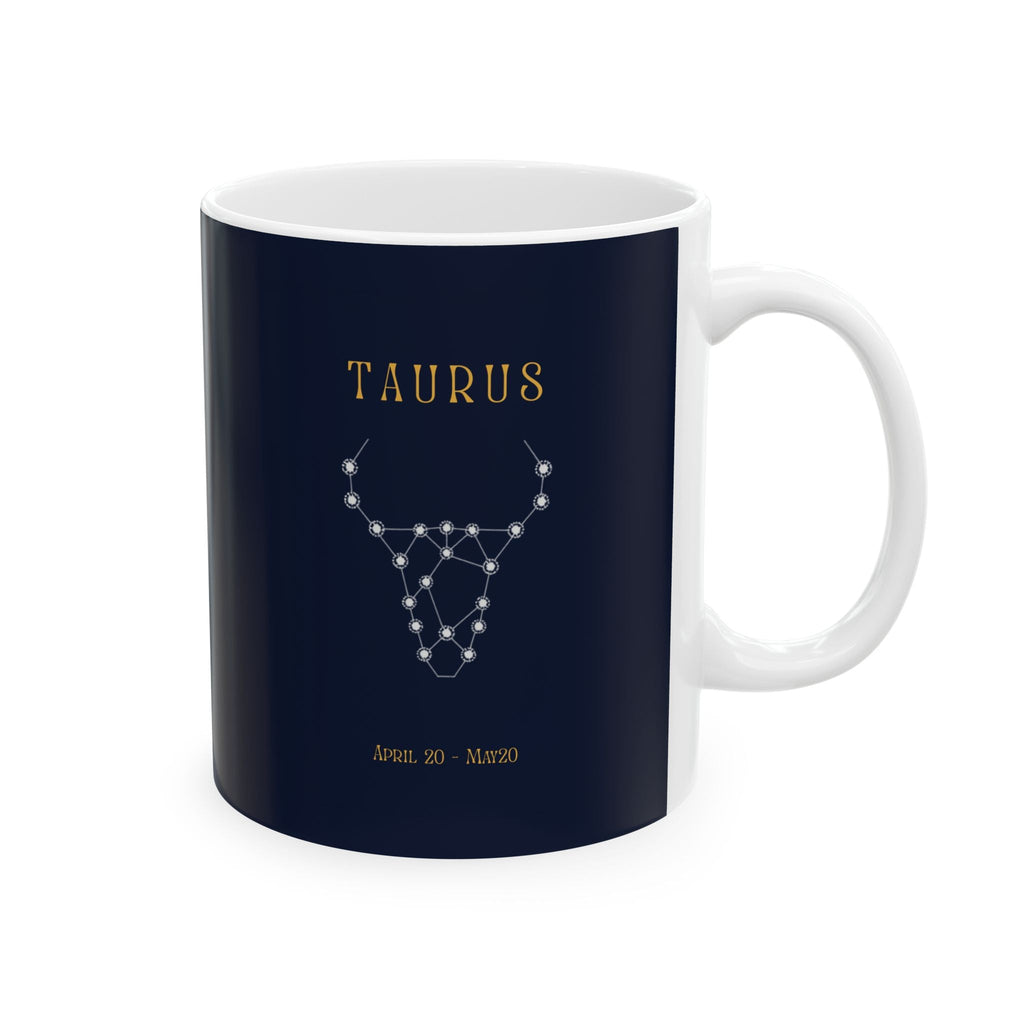 Astrology Taurus Ceramic Mug – Zodiac Bull Horoscope Coffee Cup (11oz, 15oz) - Erudition Designs