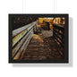 Autumn Boardwalk Framed Horizontal Poster | Fall Pathway Wall Art - Erudition Designs