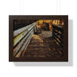 Autumn Boardwalk Framed Horizontal Poster | Fall Pathway Wall Art - Erudition Designs