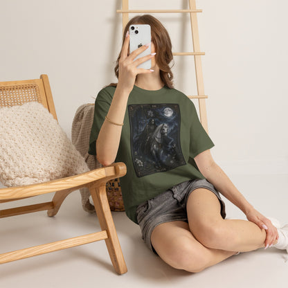 Death Tarot Card T-Shirt — Gothic Moonlit Horseman Tee - T-Shirt - Printify