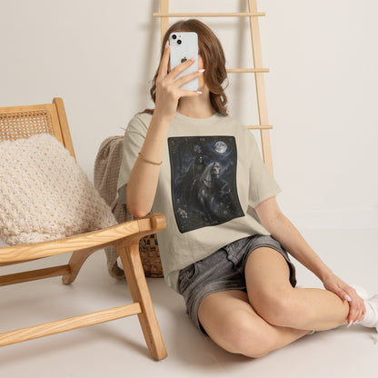 Death Tarot Card T-Shirt — Gothic Moonlit Horseman Tee - T-Shirt - Printify