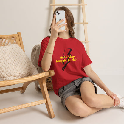 Graphic Tee — "Not Today Muggle F***er" Lightning Bolt Punk Shirt - Erudition Designs