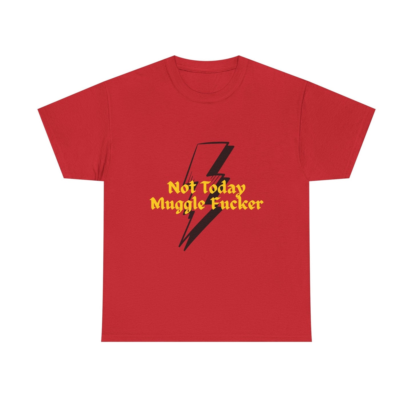 Graphic Tee — "Not Today Muggle F***er" Lightning Bolt Punk Shirt - Erudition Designs