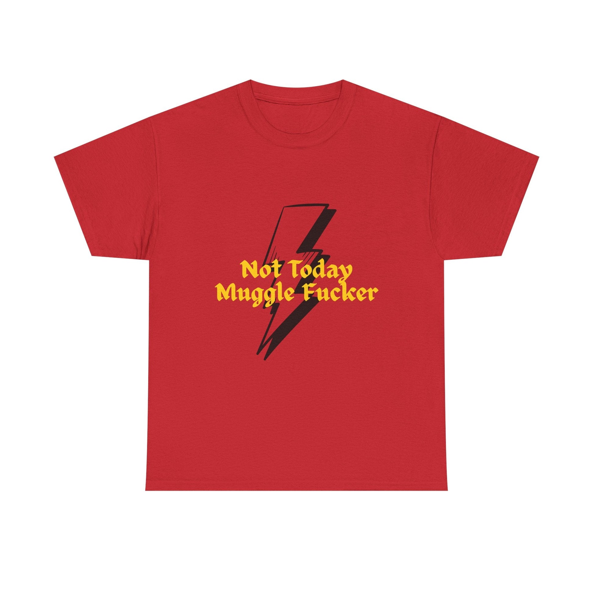 Graphic Tee — "Not Today Muggle F***er" Lightning Bolt Punk Shirt - Erudition Designs