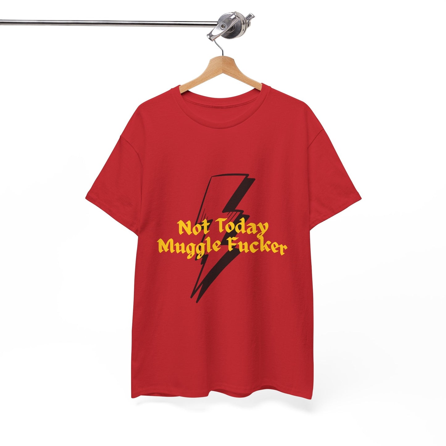 Graphic Tee — "Not Today Muggle F***er" Lightning Bolt Punk Shirt - Erudition Designs
