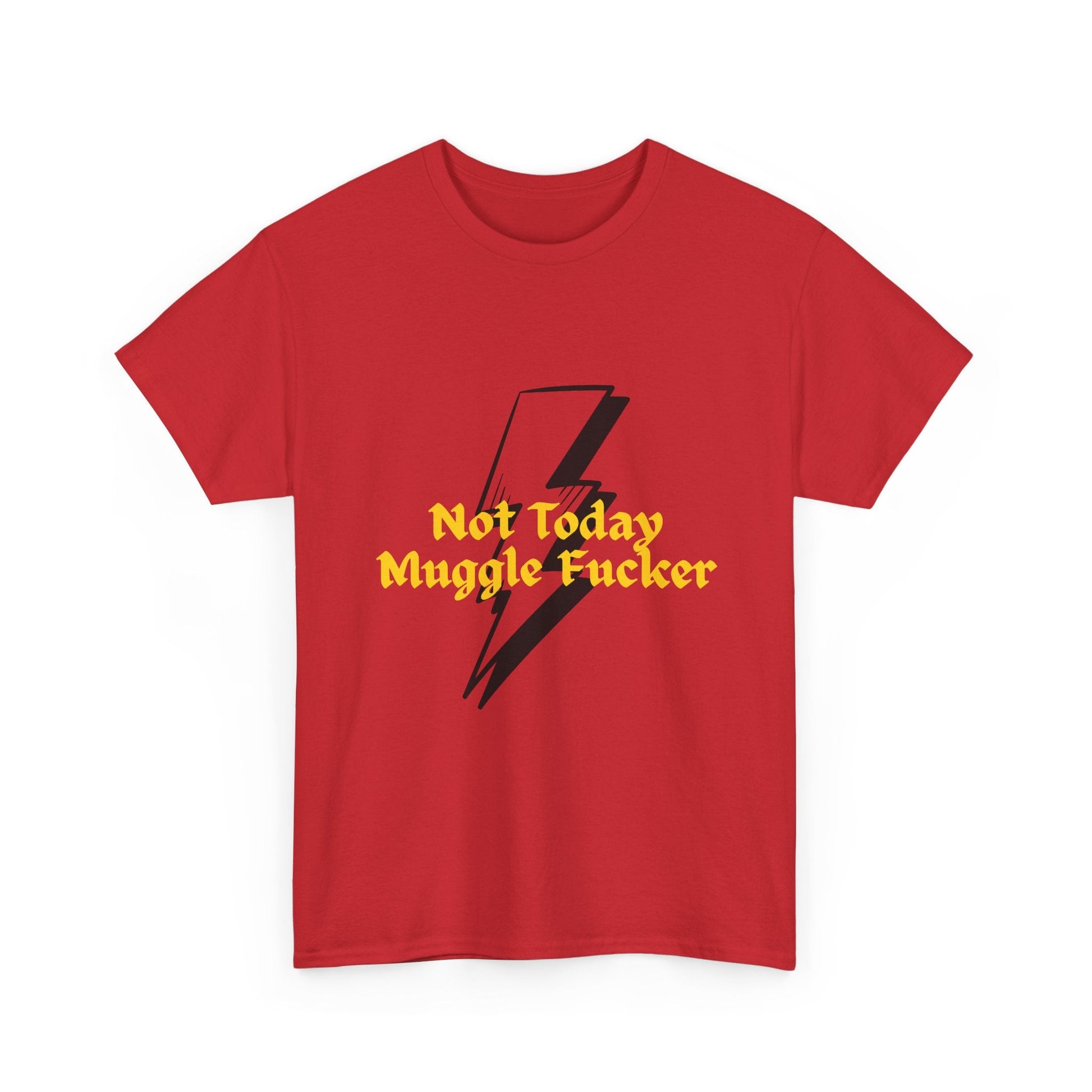 Graphic Tee — "Not Today Muggle F***er" Lightning Bolt Punk Shirt - Erudition Designs