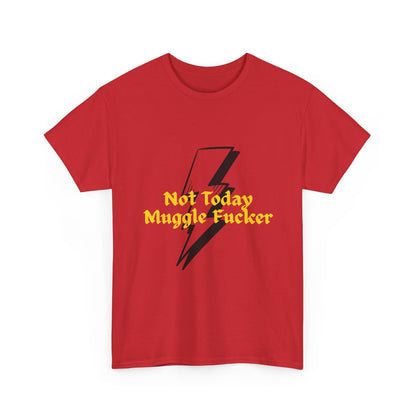 Graphic Tee — "Not Today Muggle F***er" Lightning Bolt Punk Shirt - Erudition Designs