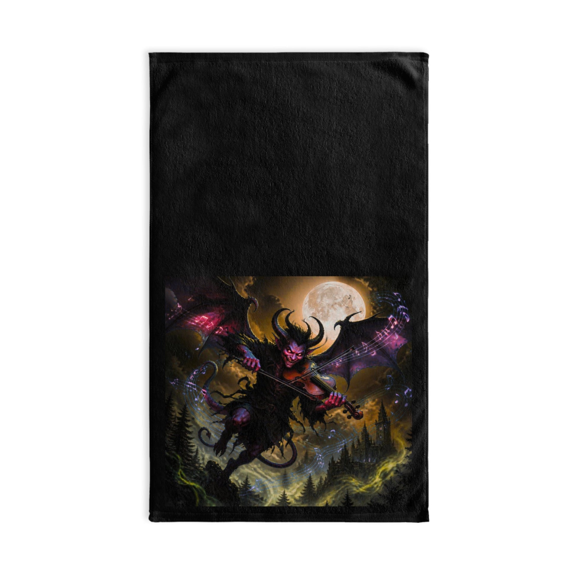 Hand Towel — Demonic Musician - Home Decor - Printify