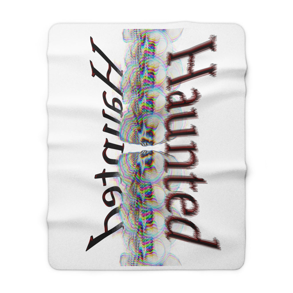 Haunted Night Sherpa Blanket – Spooky Skull Design Halloween Throw - Erudition Designs