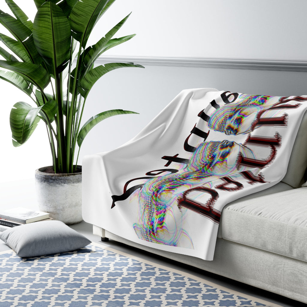 Haunted Night Sherpa Blanket – Spooky Skull Design Halloween Throw - Erudition Designs
