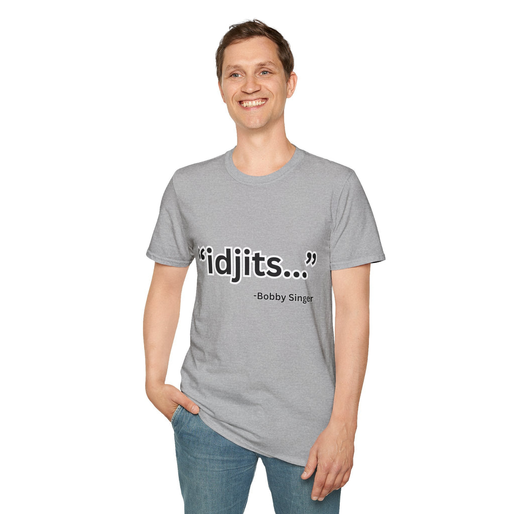 idjits quote T-Shirt | Bobby Singer Supernatural TV Show Tee - Erudition Designs