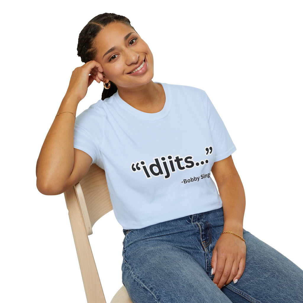 idjits quote T-Shirt | Bobby Singer Supernatural TV Show Tee - Erudition Designs