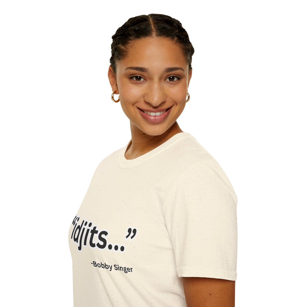 idjits quote T-Shirt | Bobby Singer Supernatural TV Show Tee - Erudition Designs