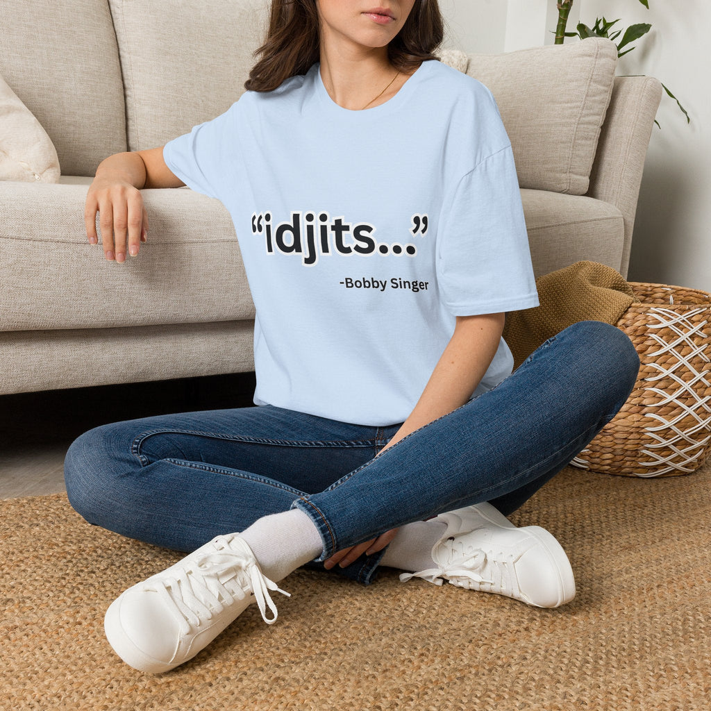 idjits quote T-Shirt | Bobby Singer Supernatural TV Show Tee - Erudition Designs