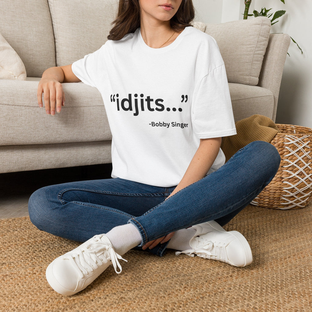 idjits quote T-Shirt | Bobby Singer Supernatural TV Show Tee - Erudition Designs