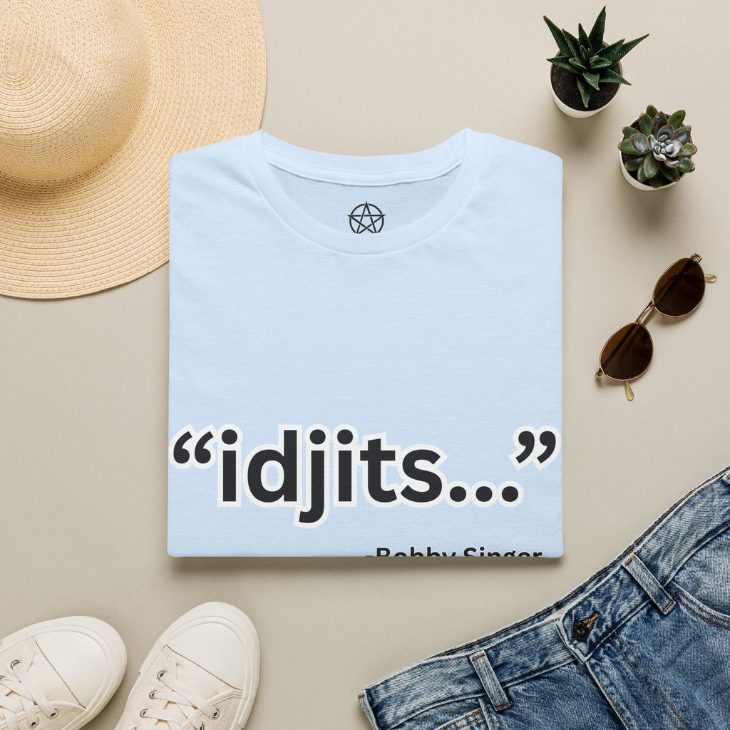 idjits quote T-Shirt | Bobby Singer Supernatural TV Show Tee - Erudition Designs