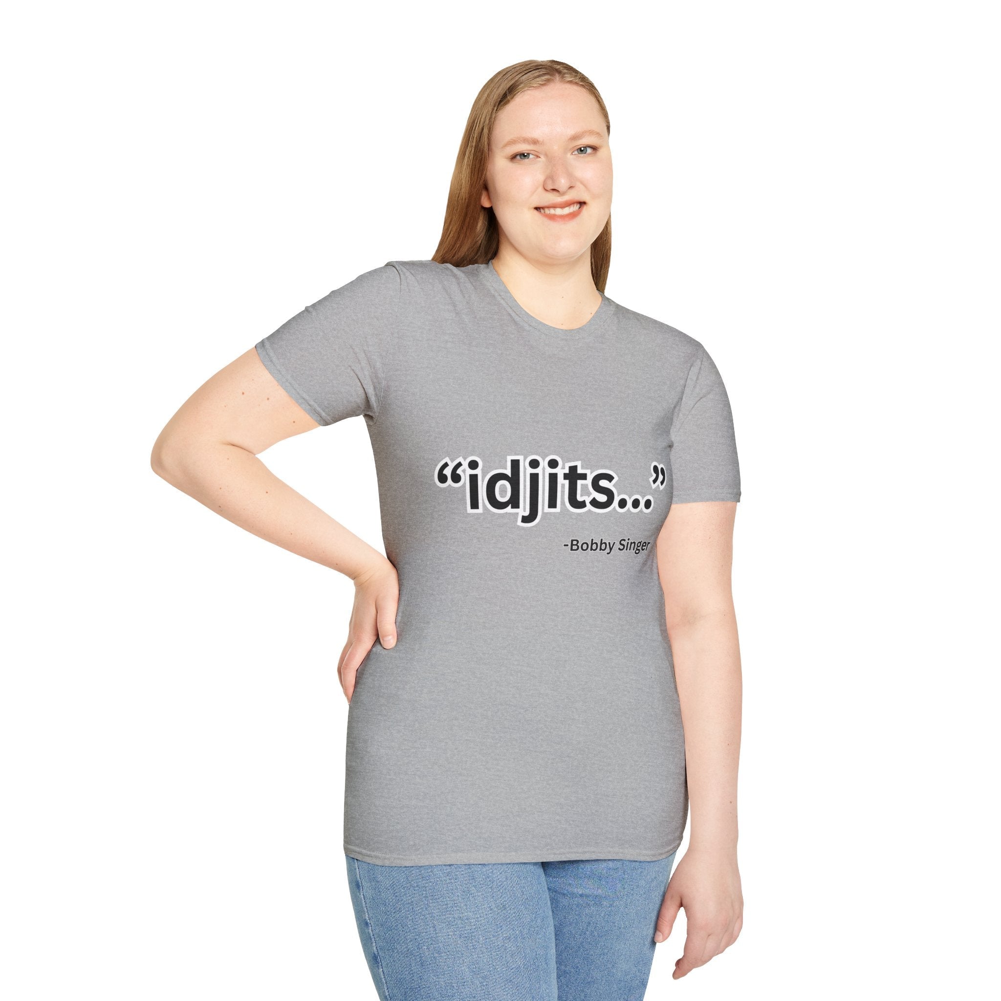 idjits quote T-Shirt | Bobby Singer Supernatural TV Show Tee - Erudition Designs